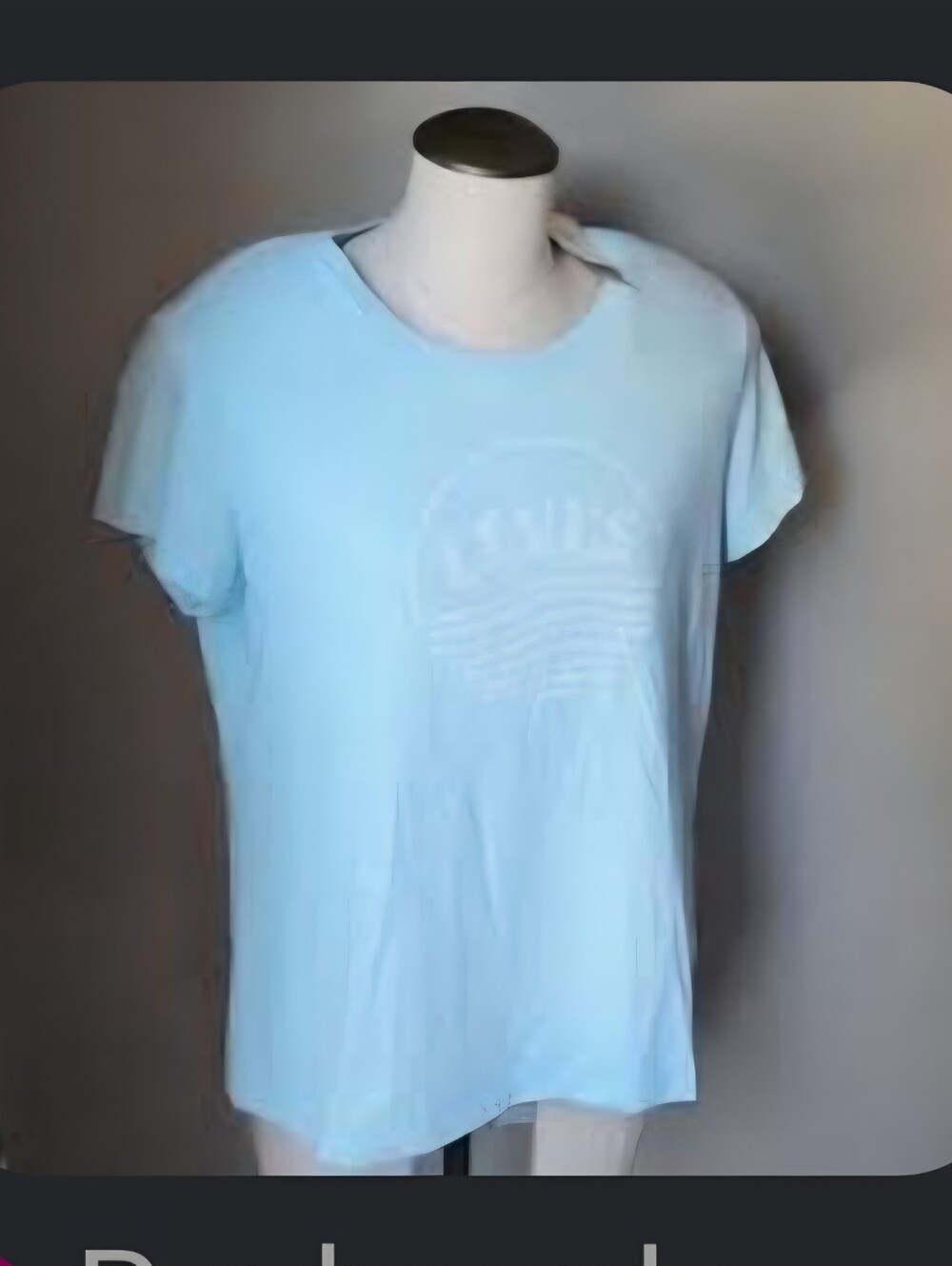 Levi's Pale Blue Embossed Logo Crewneck Tee Size XL Vintage